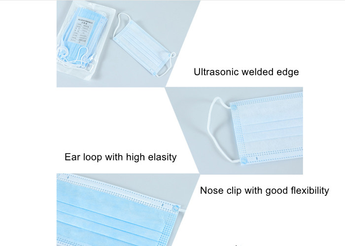 95% BFE Colored Meltblown Nonwoven Disposable Face Mask For Personal Care