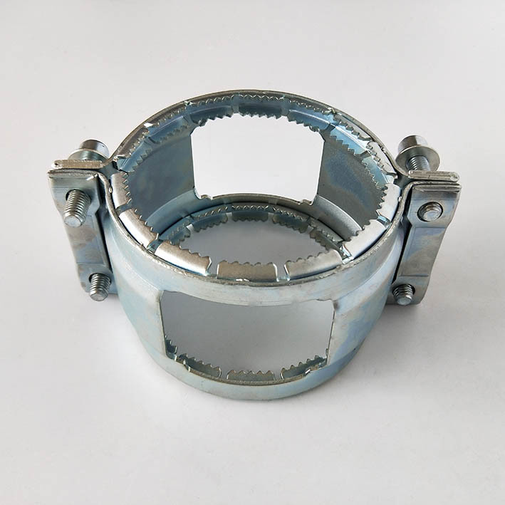 SML DIN 19522 / EN 877 Cast Iron Pipe Grip Collar Coupling With Teeth