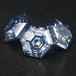 Hexagon Cut Sapphire Grey Loose Moissanite Gemstones Diamond Jewelry