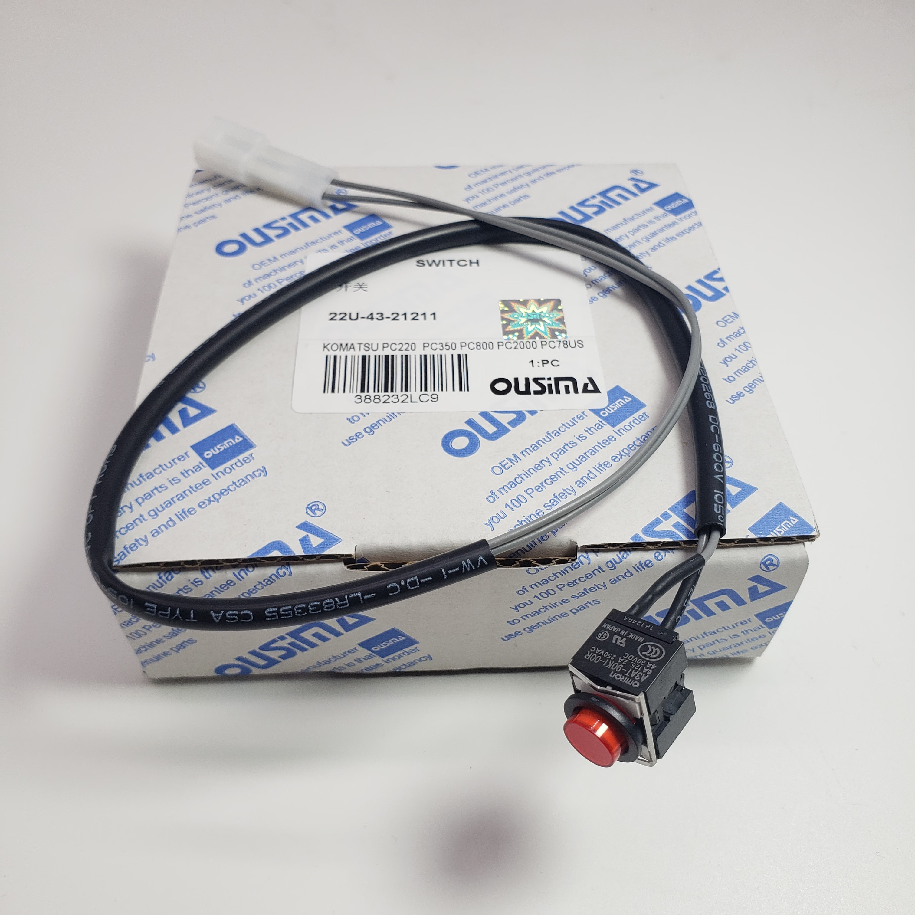 Horn Switch Wiring Harness 22U-43-21211 For KOMATSU PC220 PC300 PC350