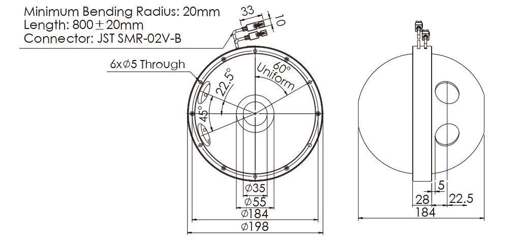 360Degree Illumination dia198mm Machine Vision LED Lighting Spherical Shadowless Light