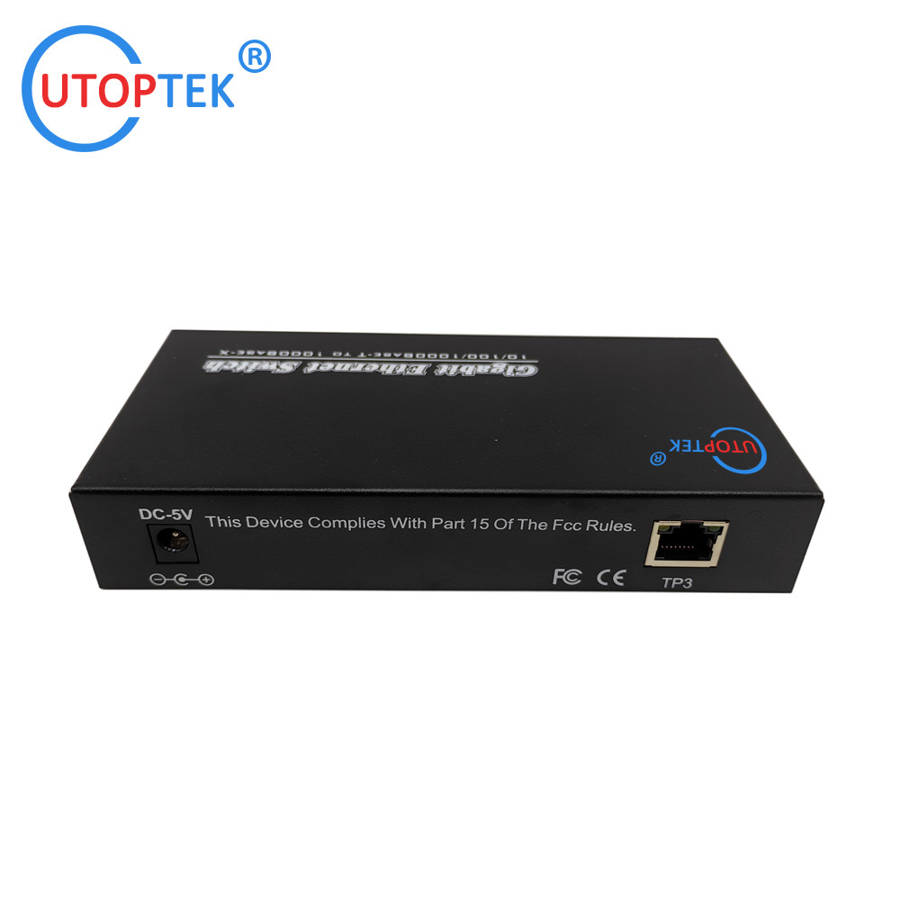 universal Fiber Ethernet Switch 3*10/100/1000Base-Tx to 4*1000Base-Fx SFP Fiber media converter