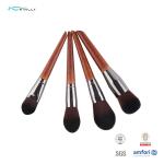 ISO9001 Synthetic Hair Makeup Brush Aluminium Ferrulee Wooden Handle