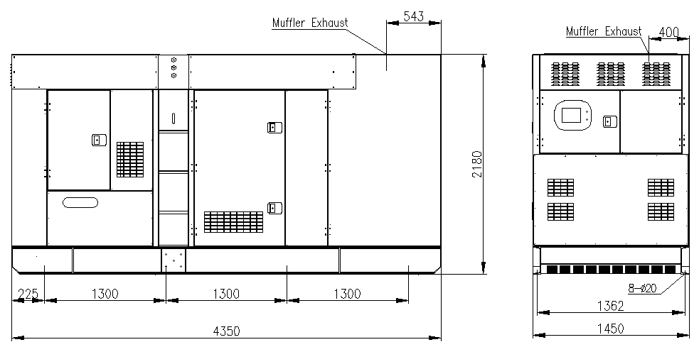Design of 500kVA Volvo Diesel Generator Set Powered by TAD1345GE Engine for Standby Power