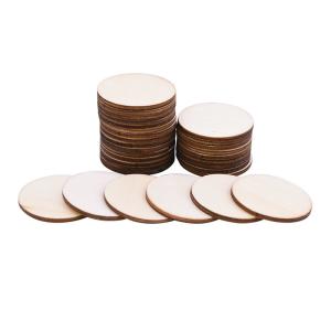China Blank Painting 10cm Unfinished Wood Crafts Pine Wood Discs wholesale