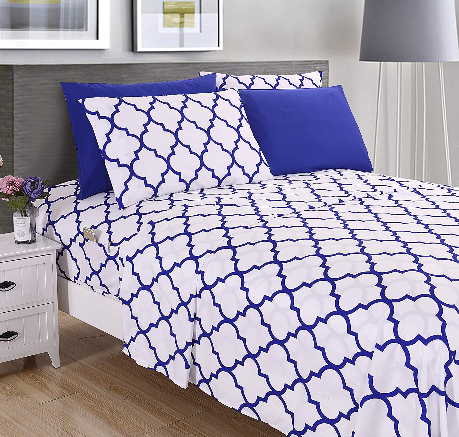 Personalized Luxury Customized Design 4-Piece Bed Sheet Set with 300 Thread Count