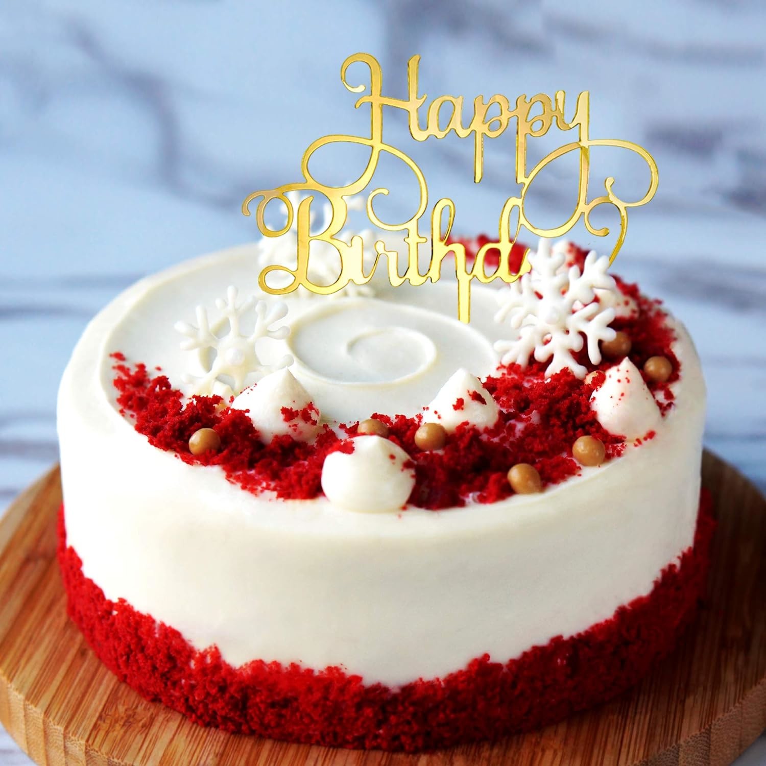 Birthday Cake Topper, 6pcs Acrylic Birthday Cake Toppers Happy Birthday Cake Toppers For Birthday Decorations