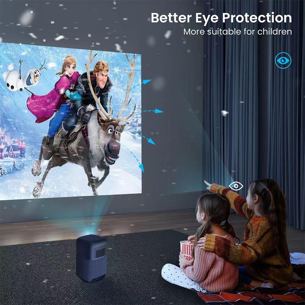 100 Lumens Portable DLP Projector Quad Core 1.4G Build In 10000mAh Battery