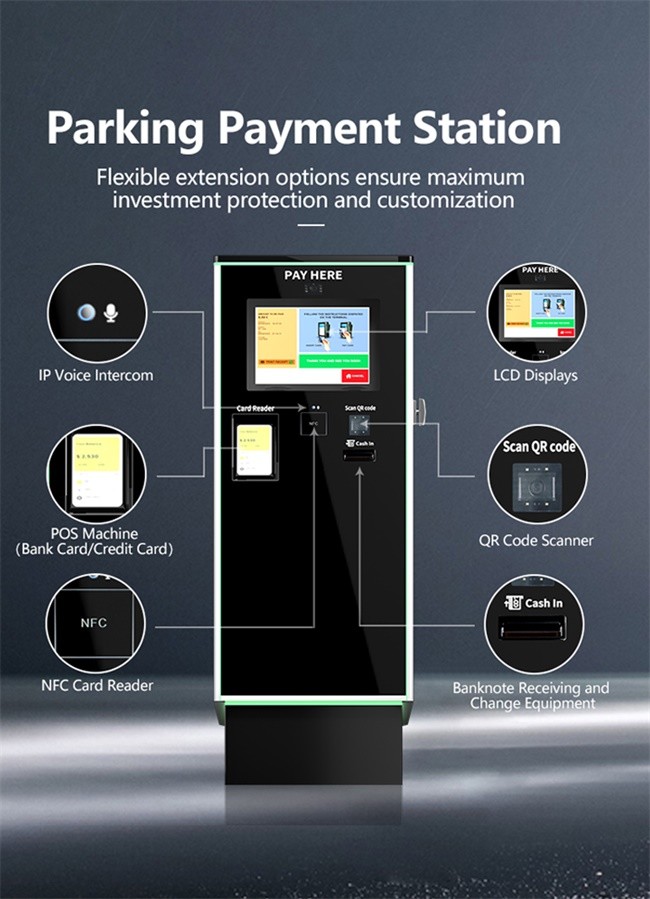 Digital Parking Payment Kiosk with 19.1" LCD Smart ANPR Parking Ticket System