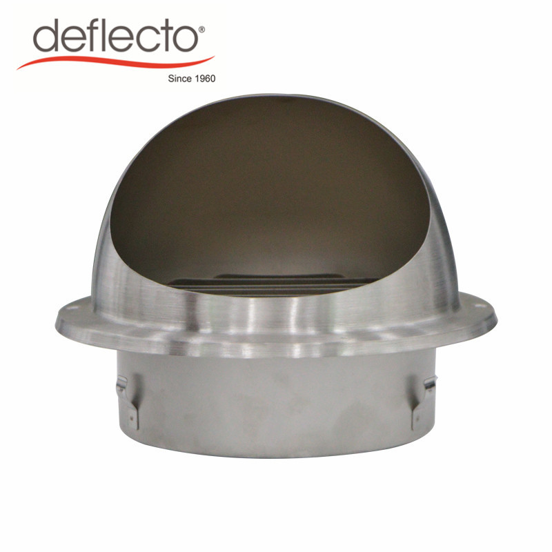 Wiredrawing Round Metal Air Vents Air Outlet Venting Hood Air Outlet 4 Inch 100mm