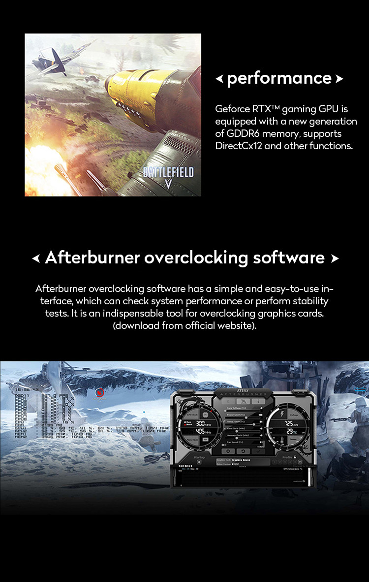 GeForce RTX 2060 Graphics Card VENTUS 12G OC Overclocked Version Computer Graphics Card