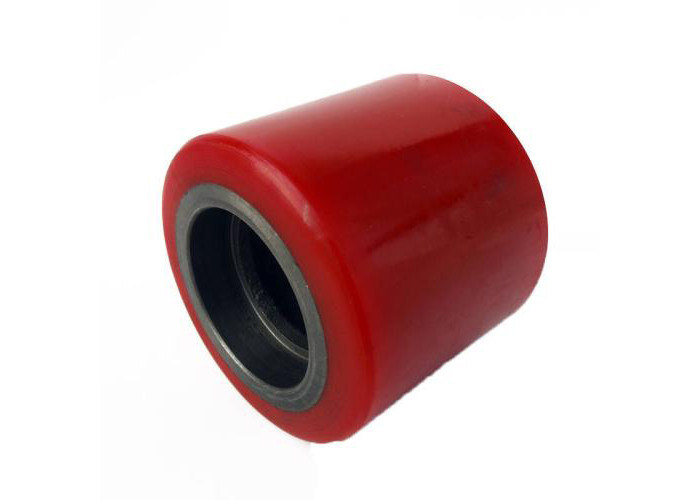 Red Loading Hand Truck Wheels , Pallet Jack Replacement Wheels 80 * 70mm