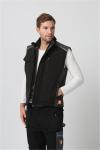 OEM Breathable Water Repellent Clothing , 350gsm Black Winter Vest Mens