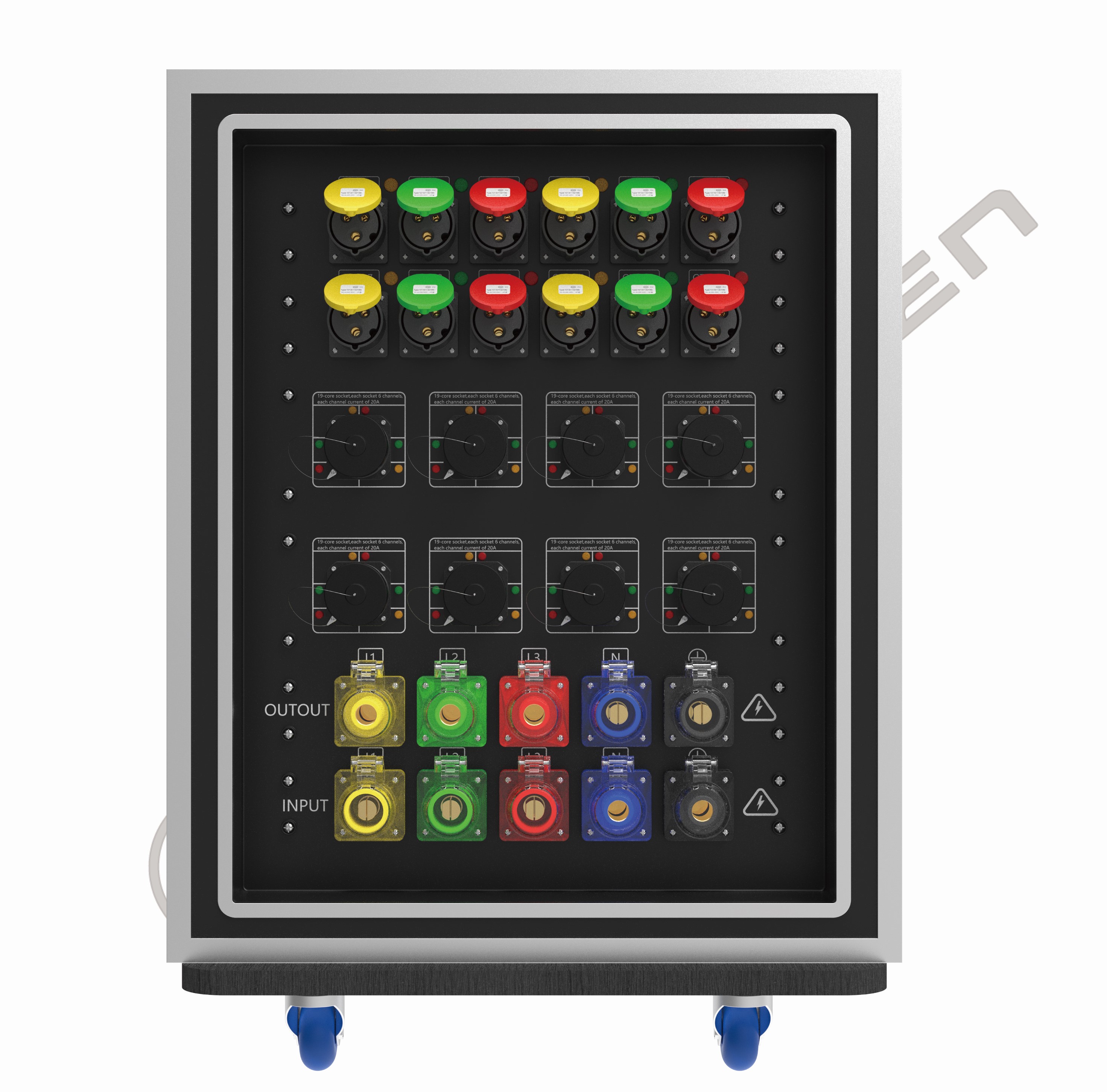 Stage Light Power Distribution Box 12 Channels 19-Pin PHLTD Professional Equipment Electrical Power Distribution Box