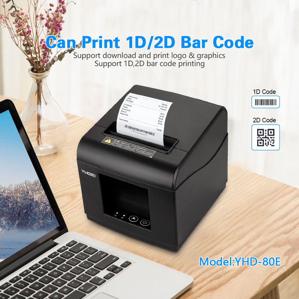 Highly Reliable 80mm Receipt Printer Usb / Lan / Rs232 / Bluetooth / Wifi Interface Machine