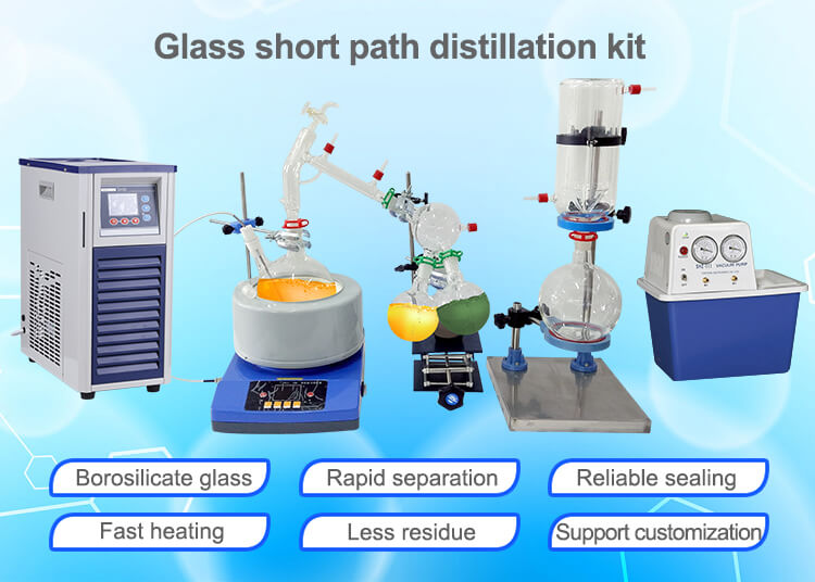 2L Short Path Distillation Kit Vacuum Molecular Distillation Unit