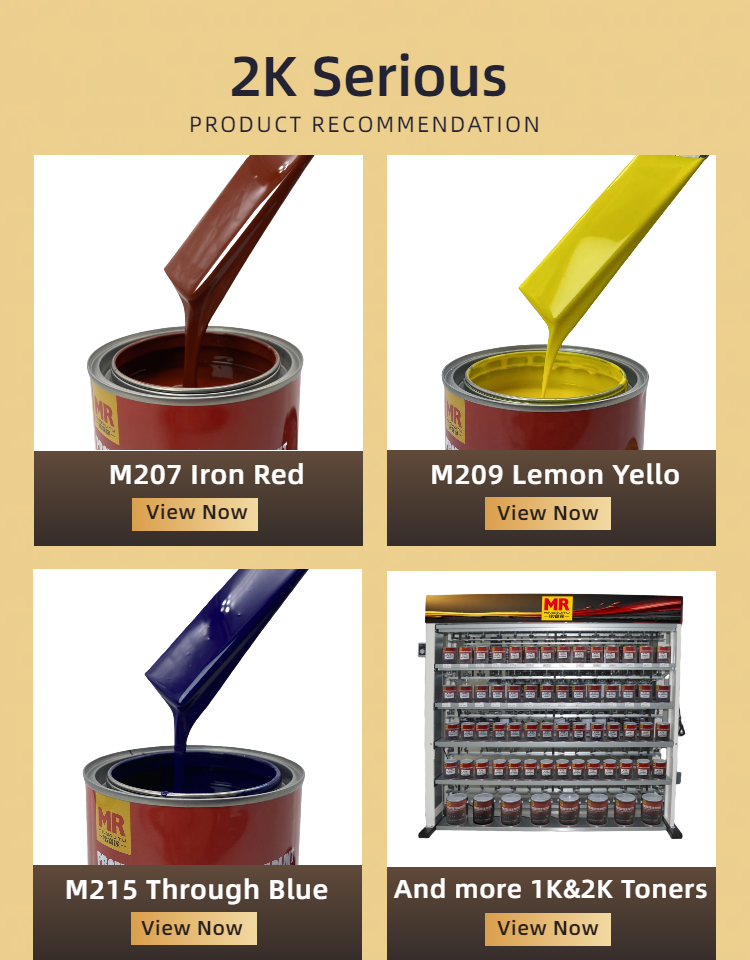 M209 2K Lemon Yellow Greenish Tone Mixing Base Colorant Professional Automotive Refinish Paint