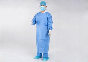 China Reinforced Blue SMS Disposable Surgical Gown wholesale