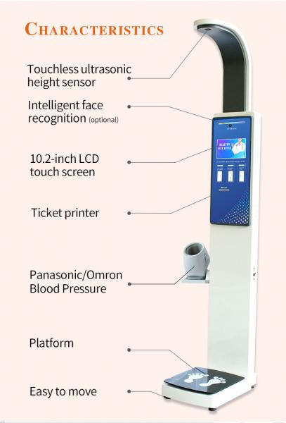 Ultrasonic Detector Lcd Screen Wifi Height Weight Bp Machine