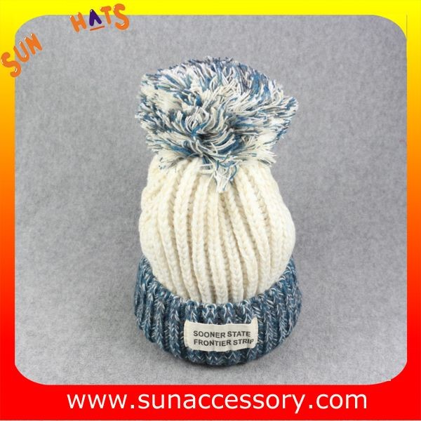 AK17014 Sun Accessory customized acrylic knitted hat and cap, logo can be sewing on the cap