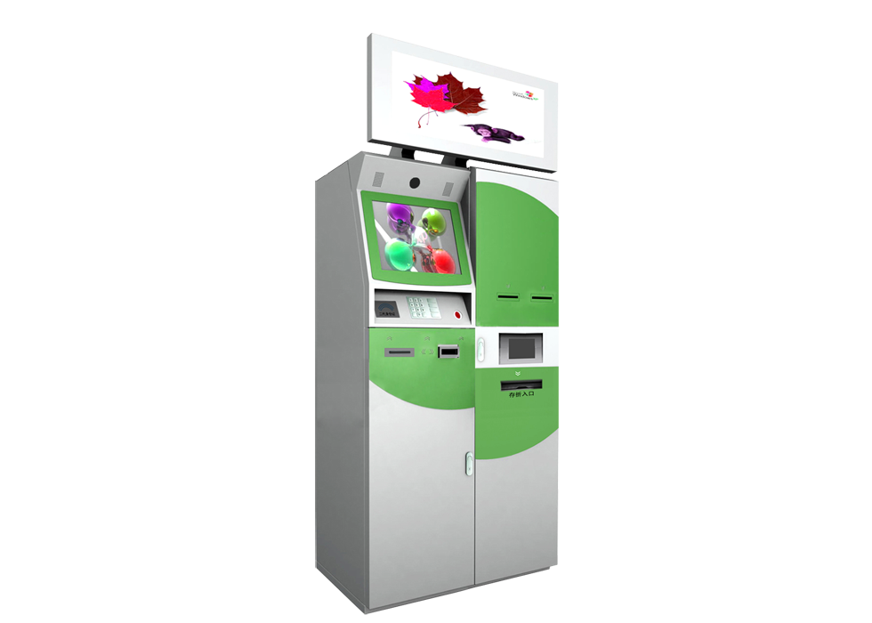 Rf Scanner / Fingerprint Scanner Multimedia Lobby Kiosk With 32 Inches Advertising Screen S830