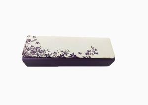 China White Eyeglasses Iron Optical Glasses Case With Elegant Flowers Printing wholesale