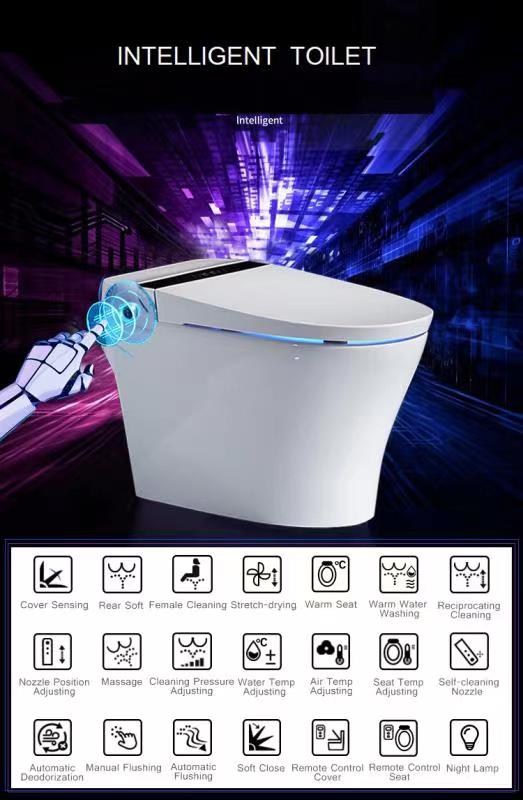 1 Piece Smart Toilet Bathroom Bidet Seat Device Water Saving Electric FSSIMA
