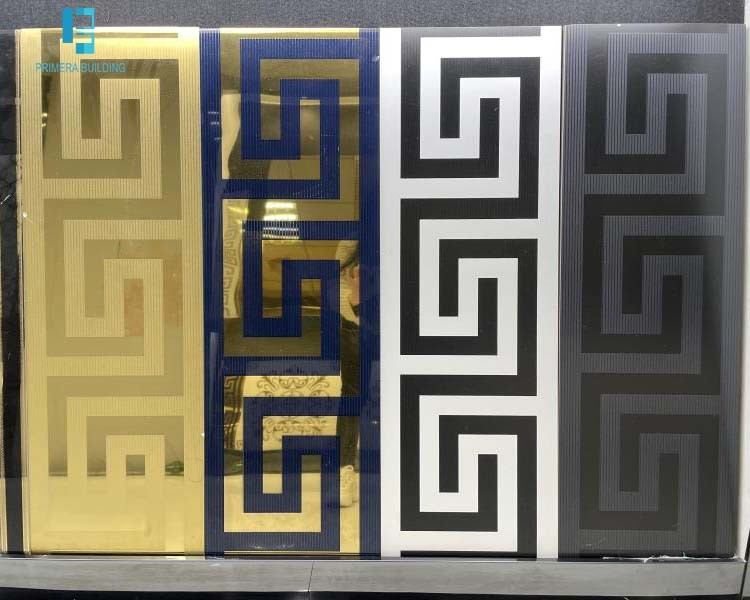Corridor Golden Surface Glazed Porcelain Floor Tile 300x600mm Luxury Building Decoration