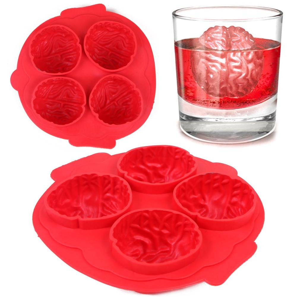 Factory wholesale silicone Ice Tray Cake mold Custom Brain ice cube tray mold size shape