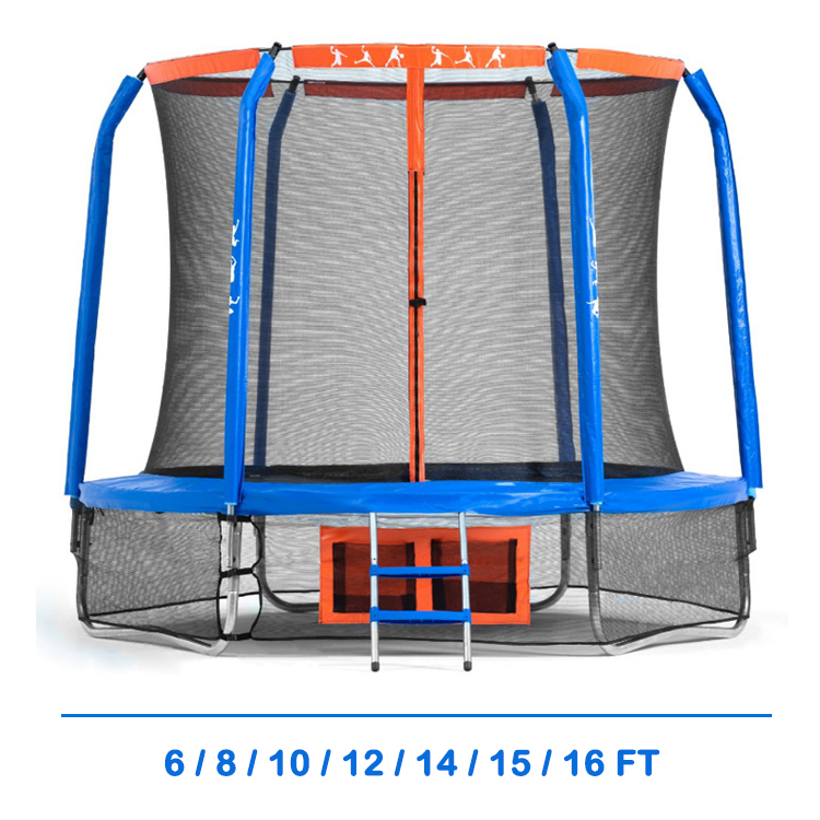 Steel Frame 14 FT or OEM Adults and Kids Fitness Jump Bed Trampoline with Safety Net Indoor Sport