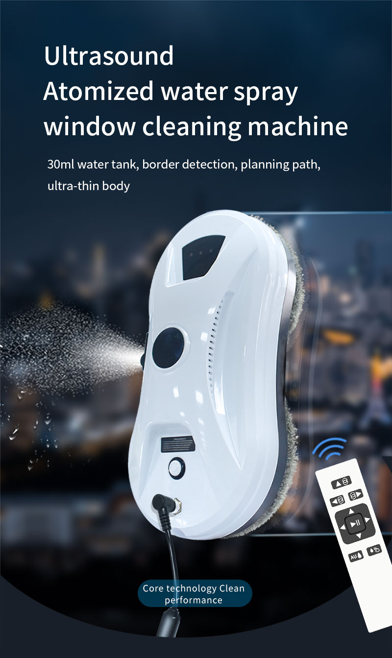 ABS Household WiFi Remote Control Smart Glass Wall Cleaner Robot Vacuum for Windows
