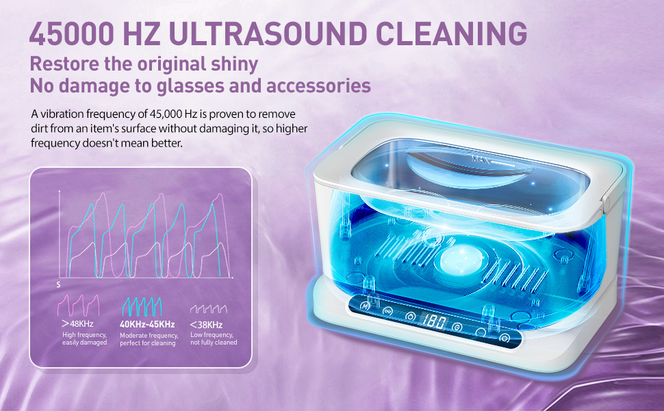 220V 45KHz Ultrasonic Cleaner 800ml With Digital Timer Polishing