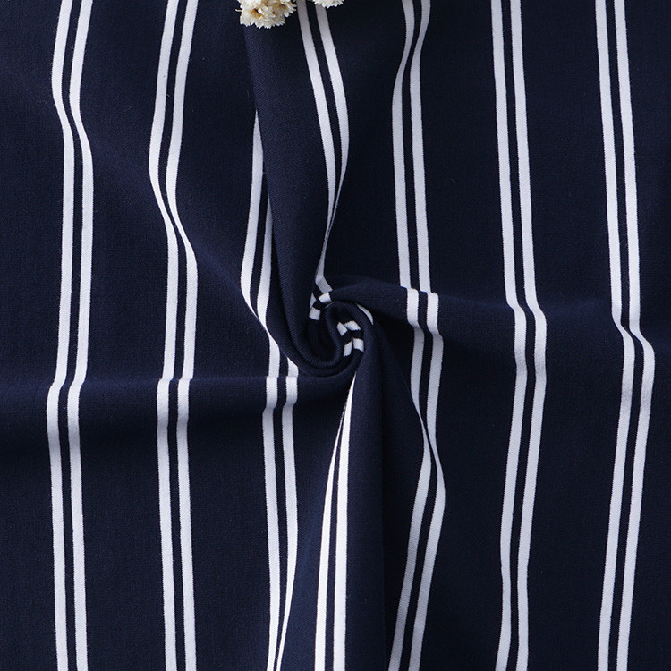 Soft And Moisture Absorption Easy To Care Striped Knit Fabric For Tracksuit