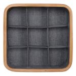 Bamboo Frame Collapsible Home Clothing Organizer Gray Color