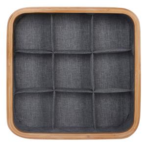 China Bamboo Frame Collapsible Home Clothing Organizer Gray Color wholesale