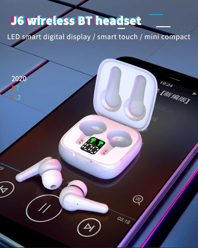 Jerry 6973 Wireless Stereo Earphones acoustic wireless earbuds with V5.0 Bluetooth