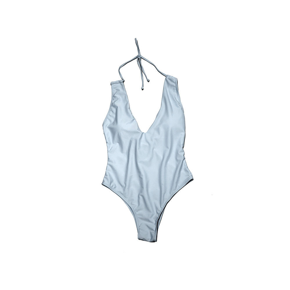 One Piece Swimsuit Women Push Up Swimwear Sets Deep V Bodysuit Cut