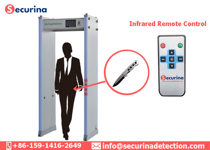 Infrared Remote Control Full Body Metal Detectors , Metal Detector Door 60 Detecting Areas