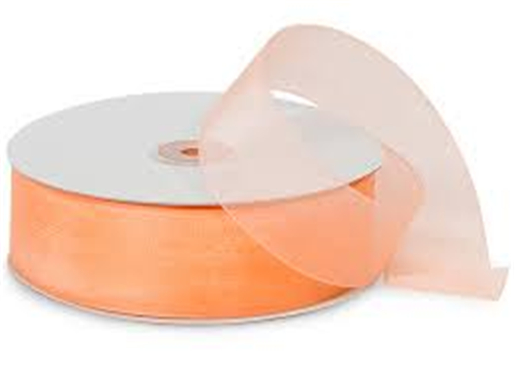 100% Polyester 38mm Organza Ribbon , Eco Frindly Satin And Organza Ribbon