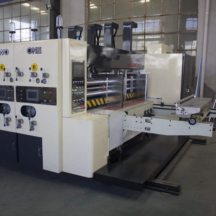 High Speed Rotary Flexo Folder Gluer Slotter Inline With Die Cutter