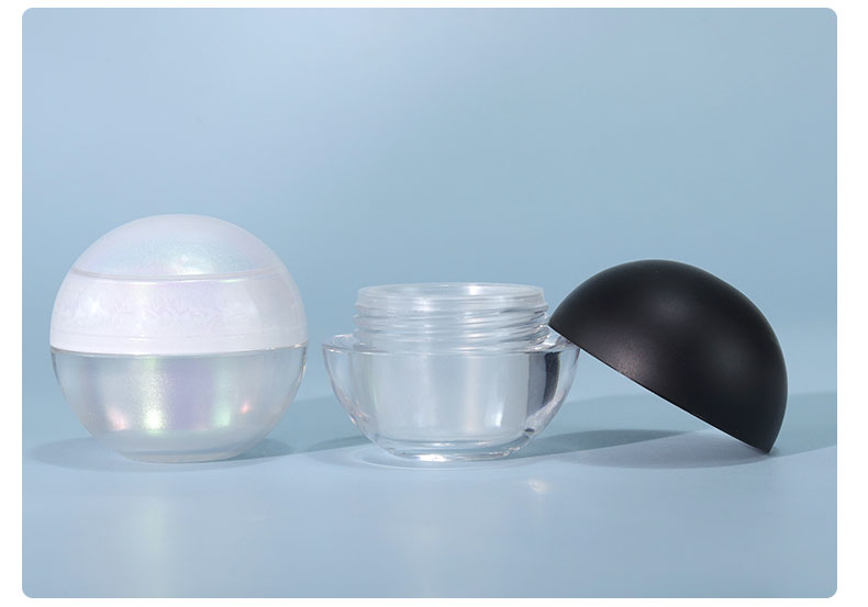 Plastic Cosmetic Cream Jar Small 5g Cream Jar Double Layer With PS Collar