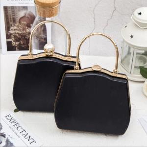 China 250g Imitation Pearl Clasp Clutch Bag Frames 18x15cm wholesale