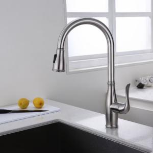 China Flexible Hose SUS304 Stainless Steel Kitchen Water Faucets With 35mm Cartridge Filter wholesale