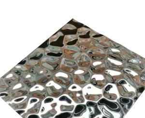 China Water Ripple Embossed Stainless Steel Sheet STS 430 STS 201 PVD Color Coating wholesale