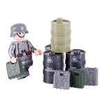 MOC military oil drums and oil pot barrel weapon building blocks accessories