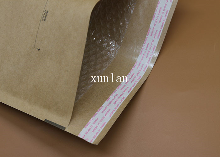 No Fading Kraft Paper Bubble Mailers PE Material With 2 Sealing Sides