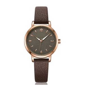 China Simple Elegant Leather Strap Watches Womens With Japan Quartz Movement wholesale