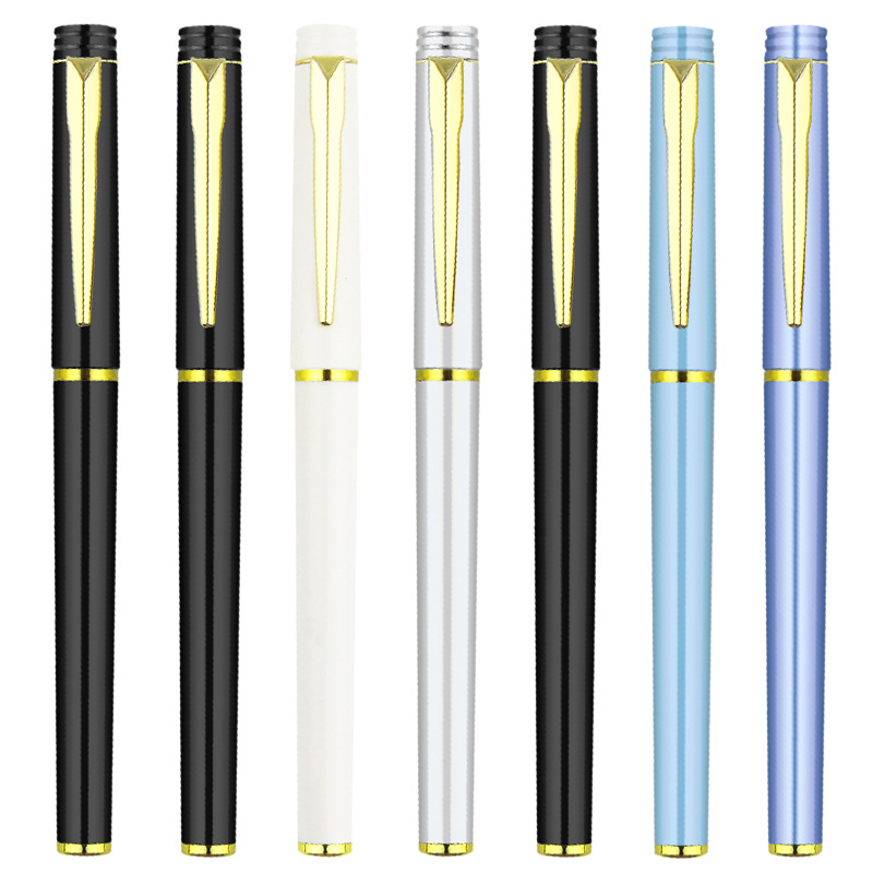 Business Signature Pen 0.5mm Engraved Logo Plastic Neutral Pen Gift