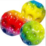Kids' Favorite High Resilience Moon Shape Porous Bouncy Ball with Ergonomic