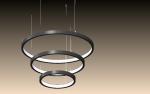 CR1200X75mm 3 Ring Led Pendant Light 5800lm Circle Pendant Lamp